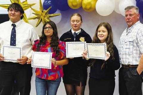 Brownfield FFA Ag banquet honorees