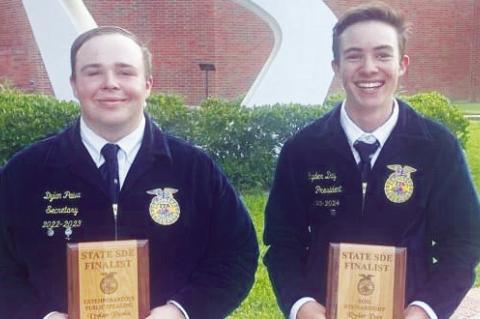 2 from Meadow FFA compete at State, 1 earns SDE title