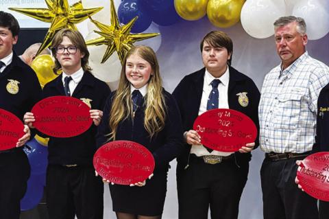 Brownfield FFA Ag banquet honorees