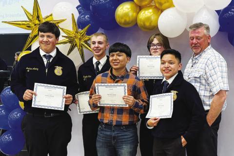 Brownfield FFA Ag banquet honorees