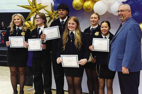 Brownfield FFA Ag banquet honorees