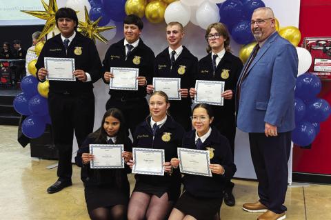 Brownfield FFA Ag banquet honorees