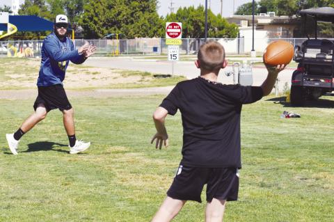 Wellman-Union Football Camp youth finesse skills